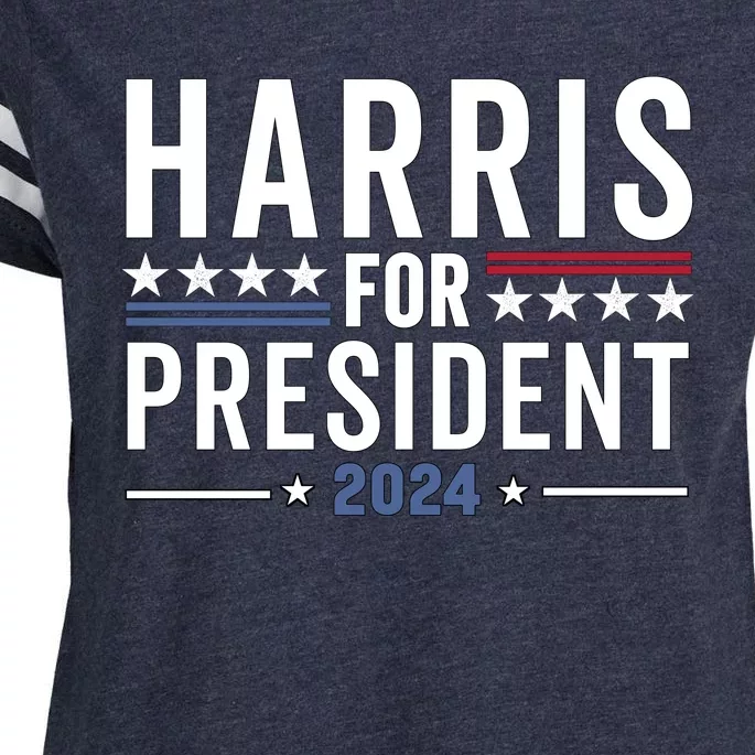 Kamala Harris For President 2024 Enza Ladies Jersey Football T-Shirt