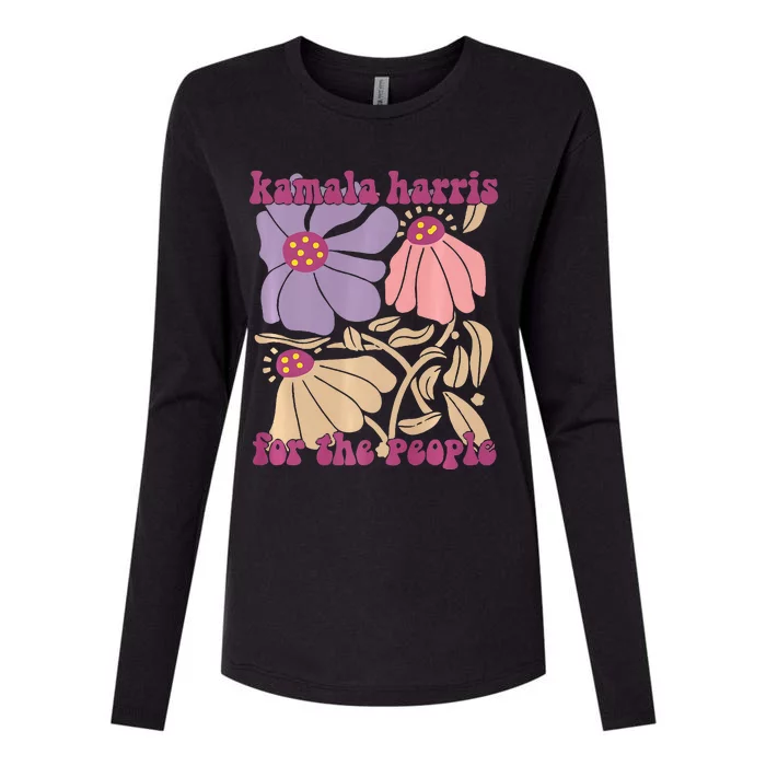 Kamala Harris For The People Floral Supporters Design Premium Womens Cotton Relaxed Long Sleeve T-Shirt