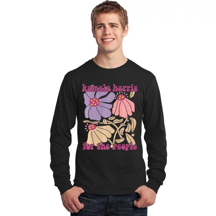 Kamala Harris For The People Floral Supporters Design Premium Tall Long Sleeve T-Shirt