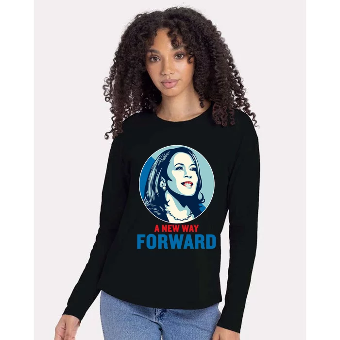 Kamala Harris Forward 2024 A New Way Forward 2024 Womens Cotton Relaxed Long Sleeve T-Shirt