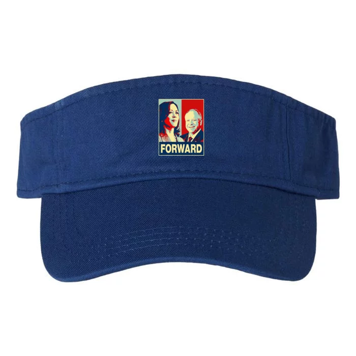 Kamala Harris Forward Harris Walz Forward Valucap Bio-Washed Visor