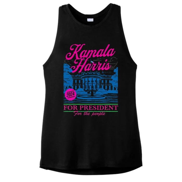 Kamala Harris For The People 2024 Election President Ladies Tri-Blend Wicking Tank