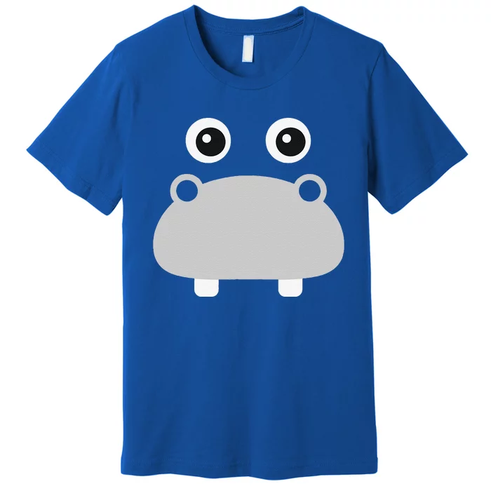 Kawaii Hippo Face Easy Halloween Costume Premium T-Shirt