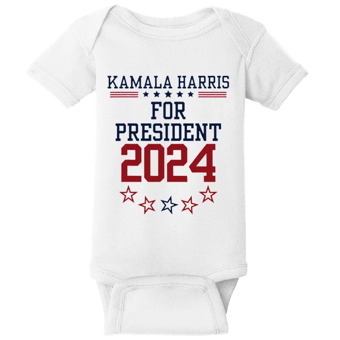 Kamala Harris For President 2024 Baby Bodysuit