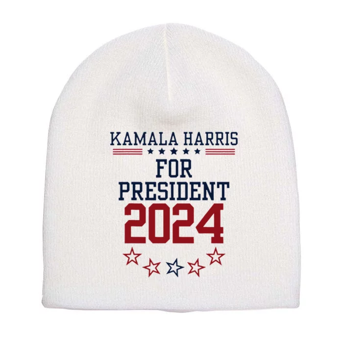 Kamala Harris For President 2024 Short Acrylic Beanie