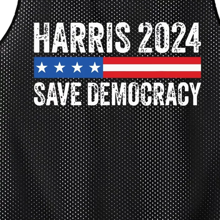 Kamala Harris For President 2024 Save Democracy Mesh Reversible Basketball Jersey Tank