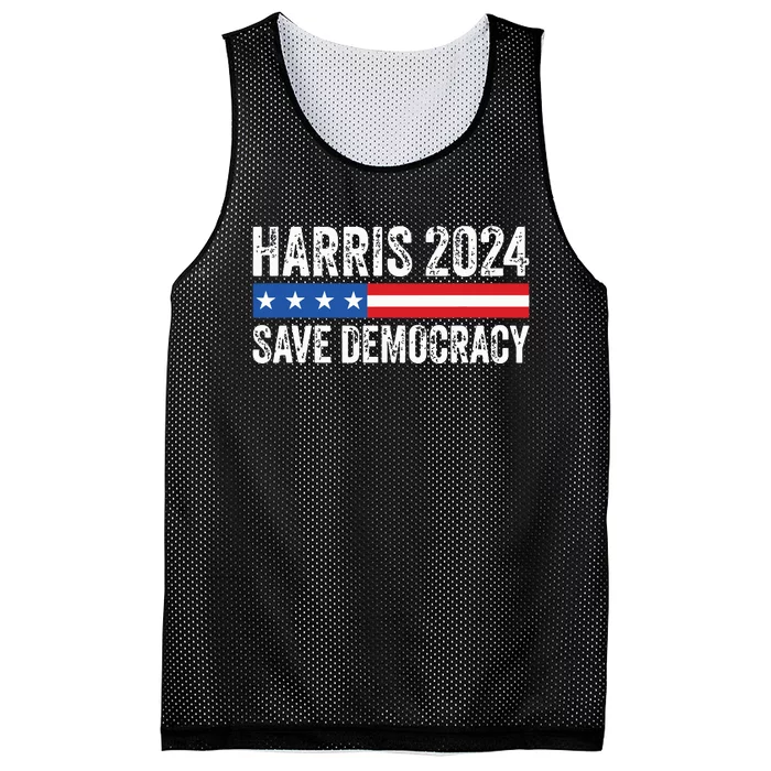 Kamala Harris For President 2024 Save Democracy Mesh Reversible Basketball Jersey Tank