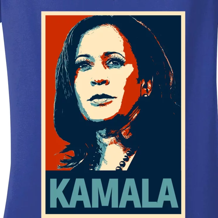 Kamala Harris Funny Gift Blue Small Women's V-Neck T-Shirt