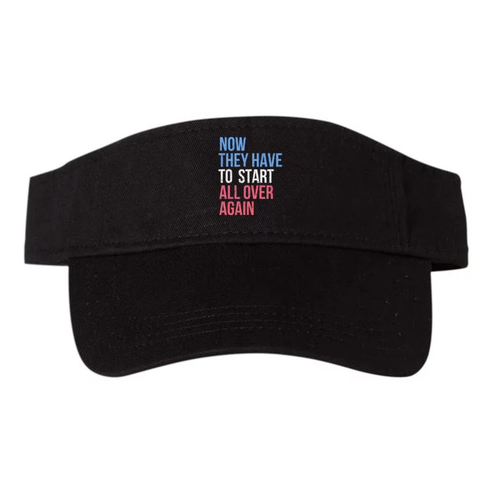 Kamala Harris For President 2024 Start All Over Again Valucap Bio-Washed Visor