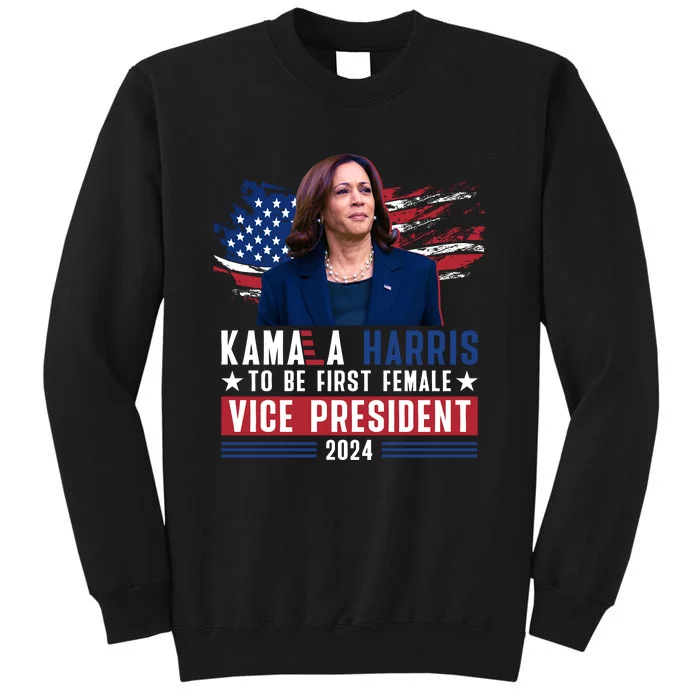 Kamala Harris First Female Vice President 2024 Graphic Tall Sweatshirt