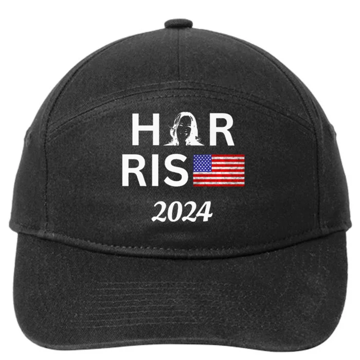 Kamala Harris Flag Her Rise 2024 For President Premium 7-Panel Snapback Hat