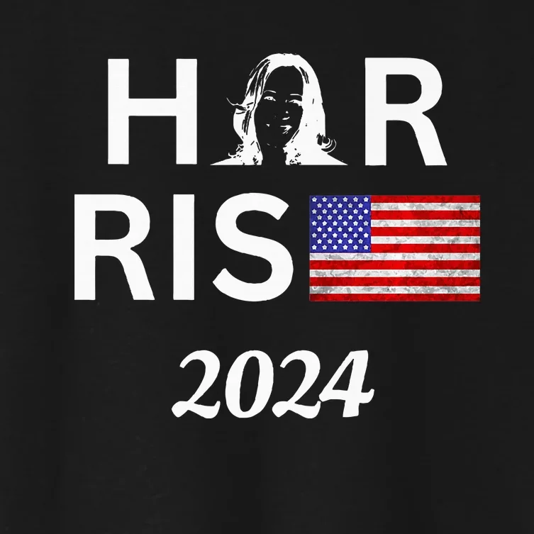 Kamala Harris Flag Her Rise 2024 For President Premium Women's Crop Top Tee