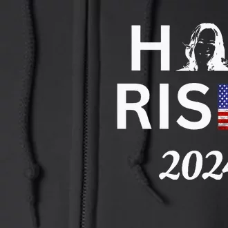 Kamala Harris Flag Her Rise 2024 For President Premium Full Zip Hoodie