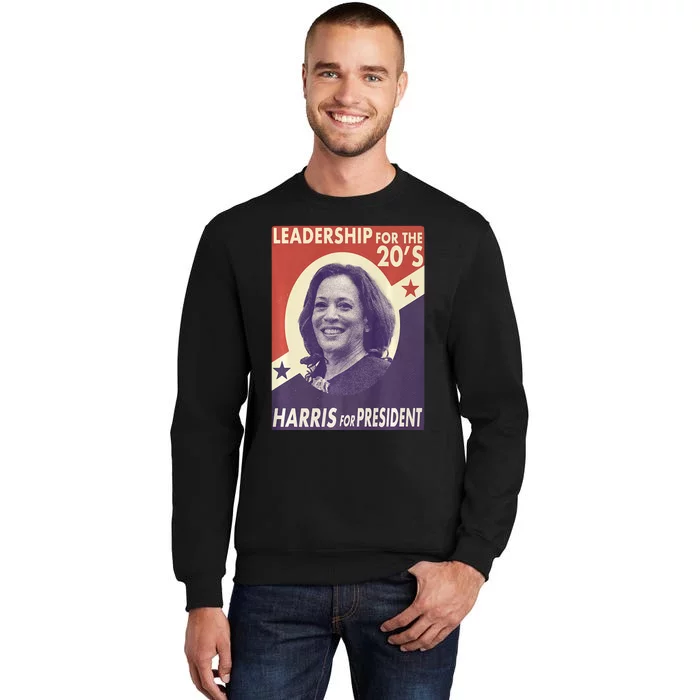 Kamala Harris For President 2024 Harris Retro Vintage Poster Tall Sweatshirt