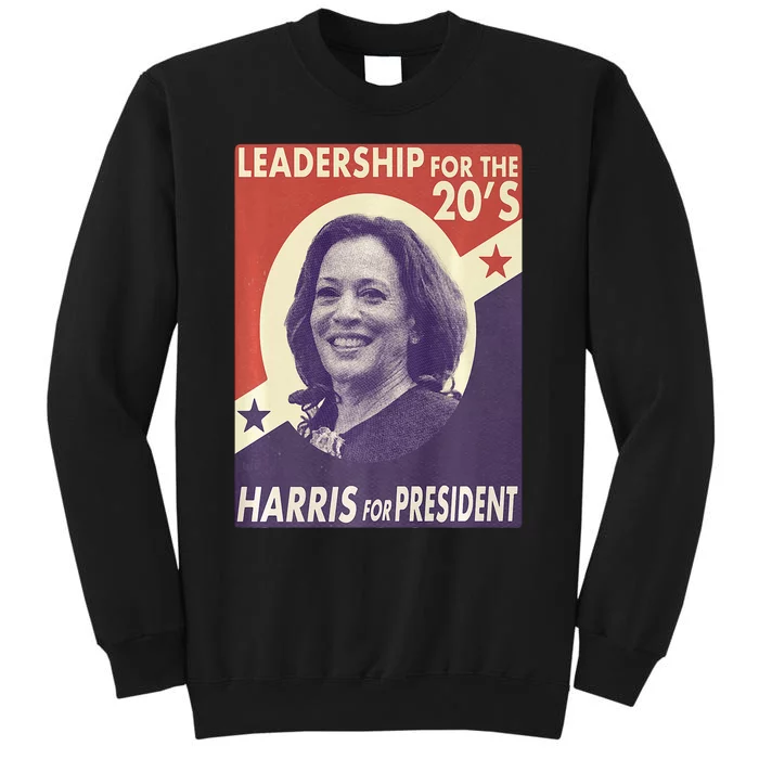 Kamala Harris For President 2024 Harris Retro Vintage Poster Tall Sweatshirt