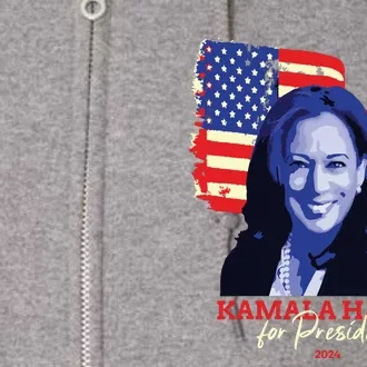 Kamala Harris For President 2024 Madam Vice President Full Zip Hoodie