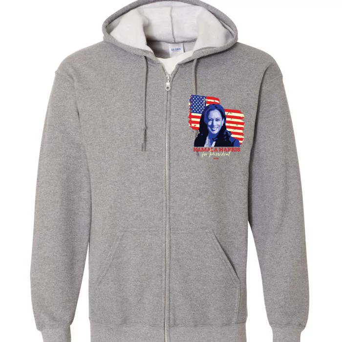 Kamala Harris For President 2024 Madam Vice President Full Zip Hoodie