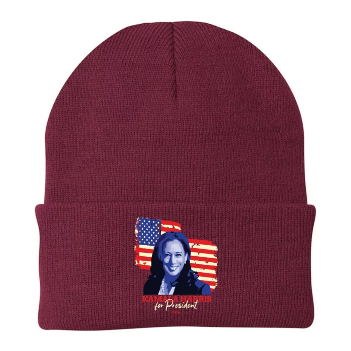 Kamala Harris For President 2024 Madam Vice President Knit Cap Winter Beanie