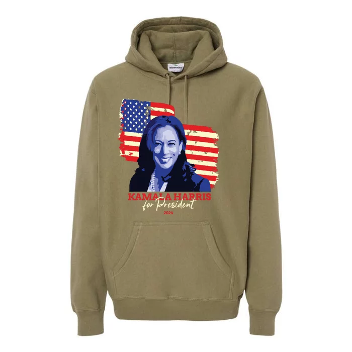 Kamala Harris For President 2024 Madam Vice President Premium Hoodie