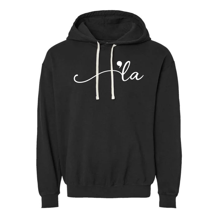 Kamala Harris Funny Comma La Eleciton Garment-Dyed Fleece Hoodie