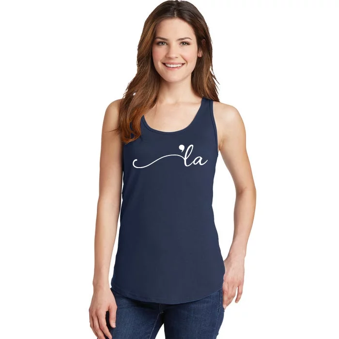 Kamala Harris Funny Comma La Eleciton Ladies Essential Tank