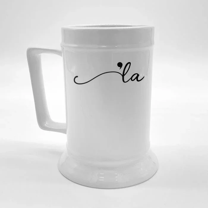 Kamala Harris Funny Comma La Eleciton Front & Back Beer Stein