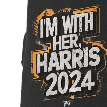 Kamala Harris For President 2024 Not Going Back Doggie 3-End Fleece Hoodie