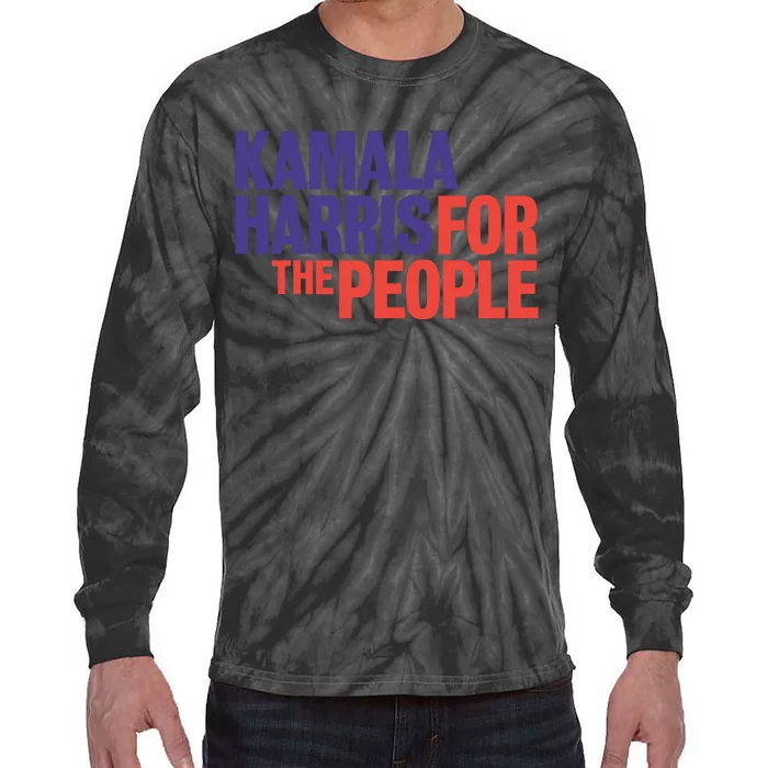 Kamala Harris For The People President 2024 Campaign Tie-Dye Long Sleeve Shirt