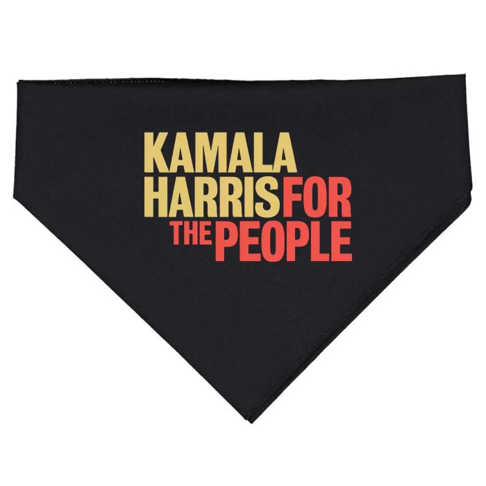 Kamala Harris For The People President 2024 USA-Made Doggie Bandana