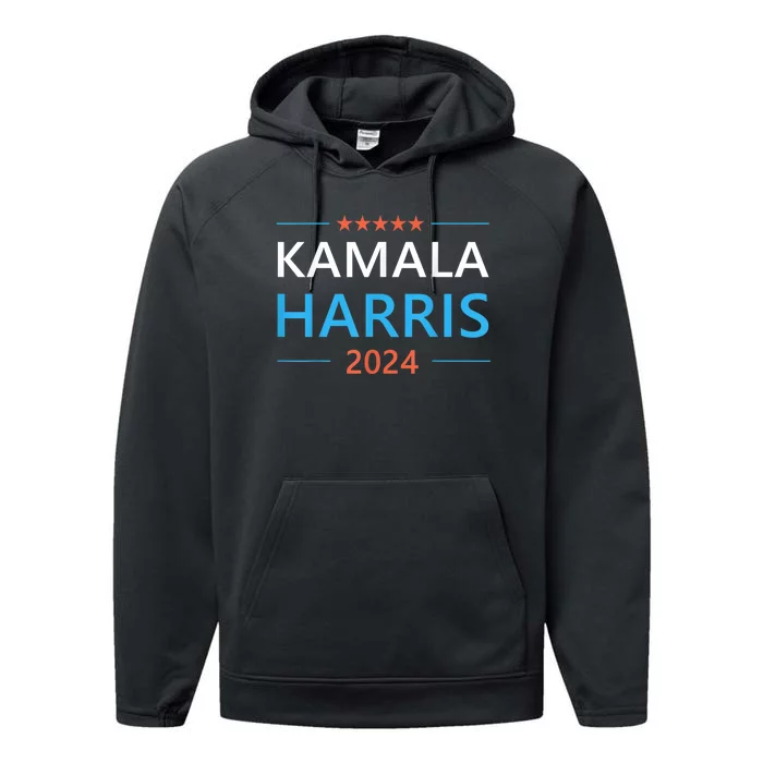 Kamala Harris For The People President 2024 Performance Fleece Hoodie