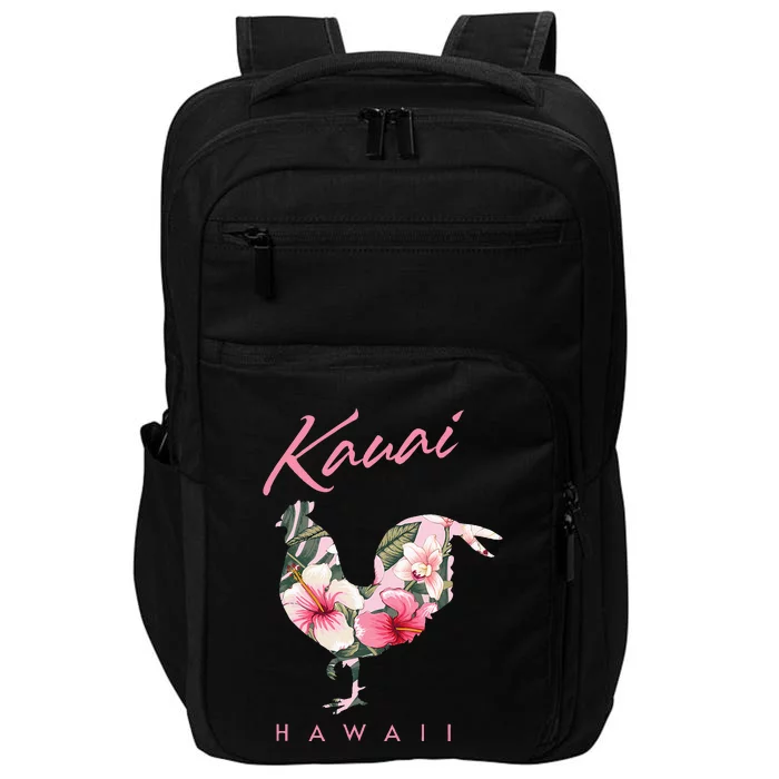 Kauai Hawaii Flower Hibiscus Chicken Lover Souvenir Impact Tech Backpack