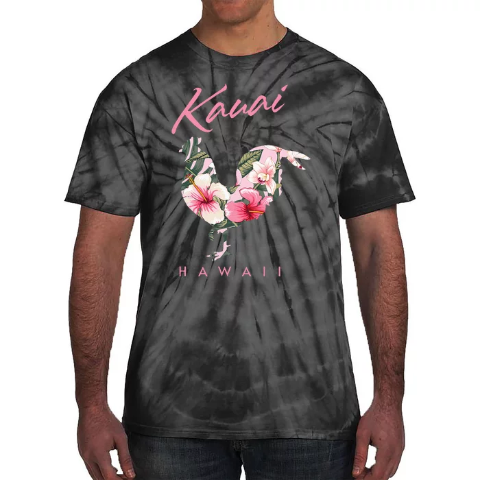 Kauai Hawaii Flower Hibiscus Chicken Lover Souvenir Tie-Dye T-Shirt