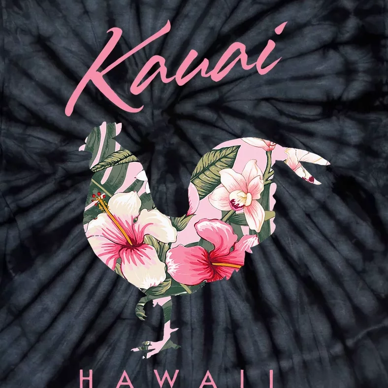 Kauai Hawaii Flower Hibiscus Chicken Lover Souvenir Tie-Dye T-Shirt