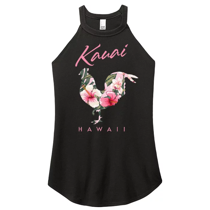 Kauai Hawaii Flower Hibiscus Chicken Lover Souvenir Women’s Perfect Tri Rocker Tank