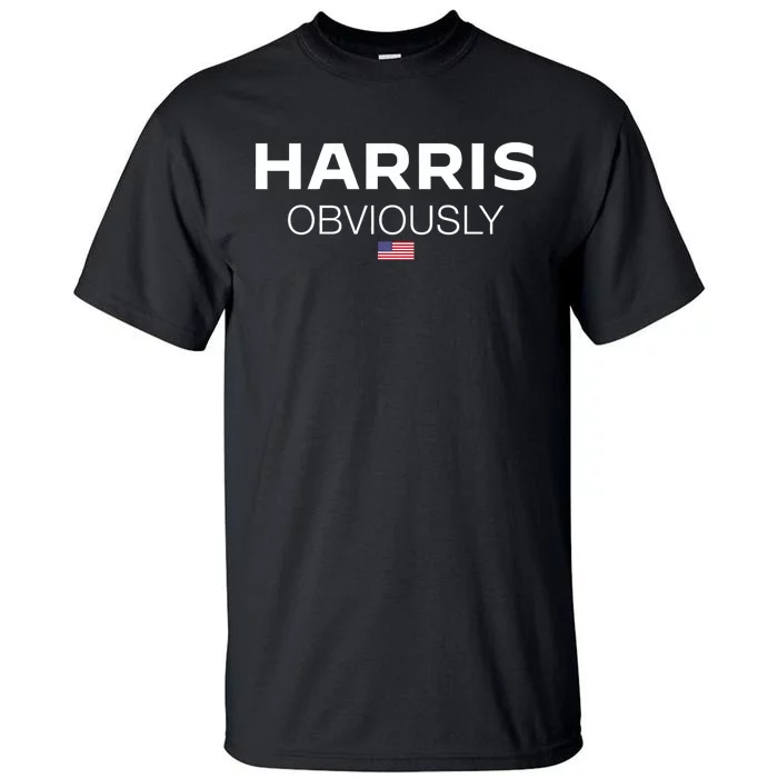 Kamala Harris For President 2024 Harris Obviously Usa Flag Tall T-Shirt