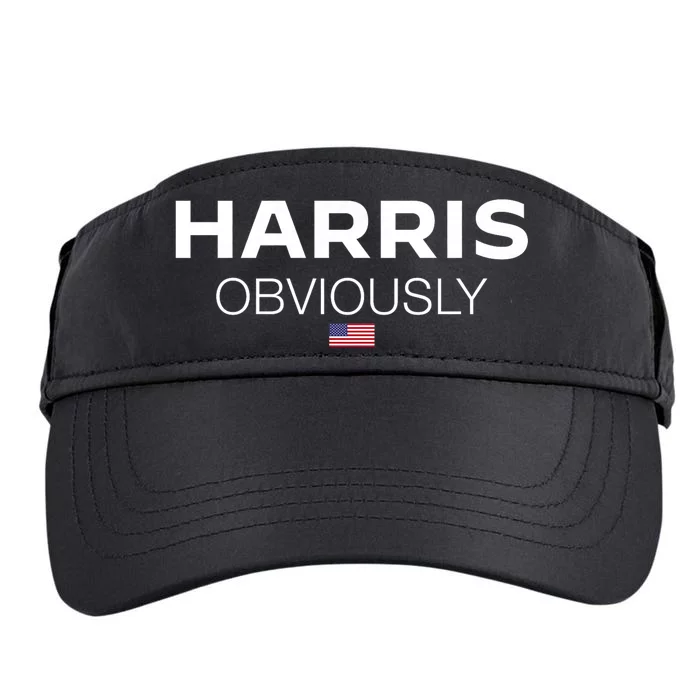 Kamala Harris For President 2024 Harris Obviously Usa Flag Adult Drive Performance Visor