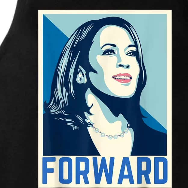 Kamala Harris Forward Ladies Tri-Blend Wicking Tank