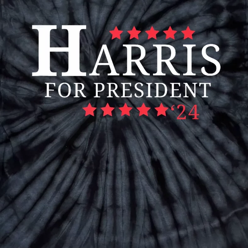 Kamala Harris For President 2024 American Flag Tie-Dye T-Shirt