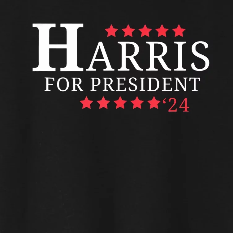 Kamala Harris For President 2024 American Flag Women's Crop Top Tee