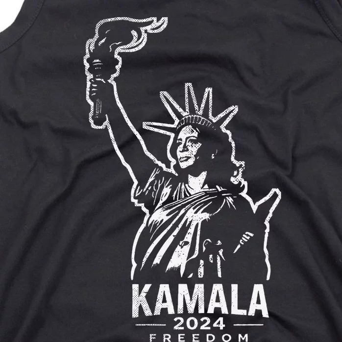 Kamala Harris For Freedom 2024 Campaign Lady Liberty Torch Tank Top