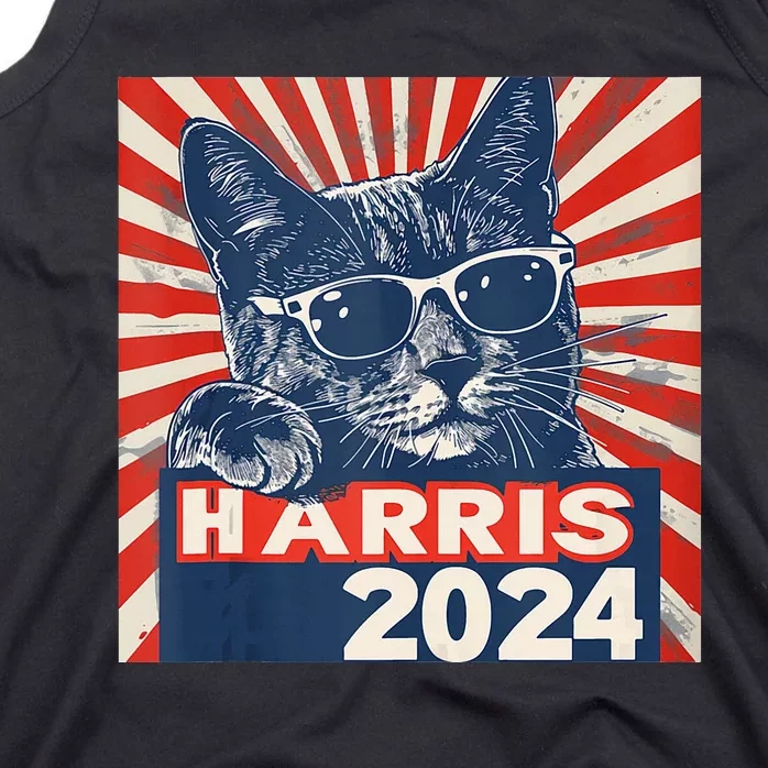 Kamala Harris For President 2024 Katmala Funny Cat Tank Top