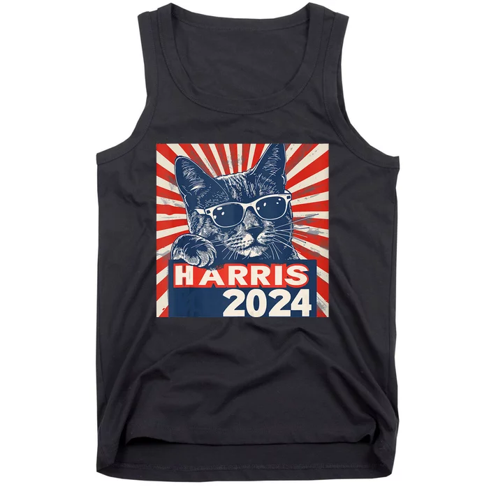 Kamala Harris For President 2024 Katmala Funny Cat Tank Top