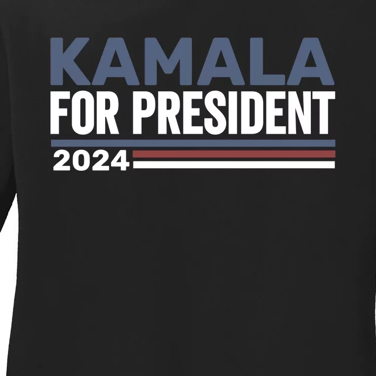 Kamala Harris For President 2024 Ladies Long Sleeve Shirt