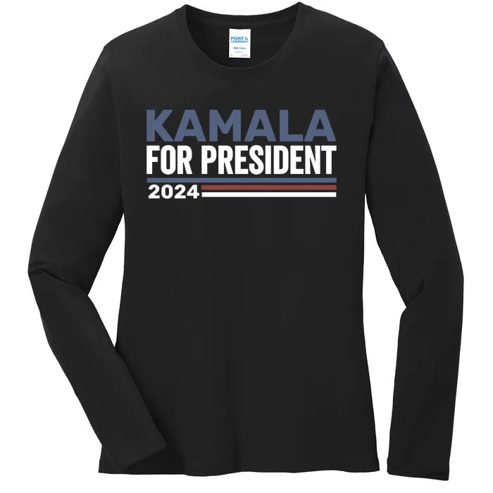 Kamala Harris For President 2024 Ladies Long Sleeve Shirt