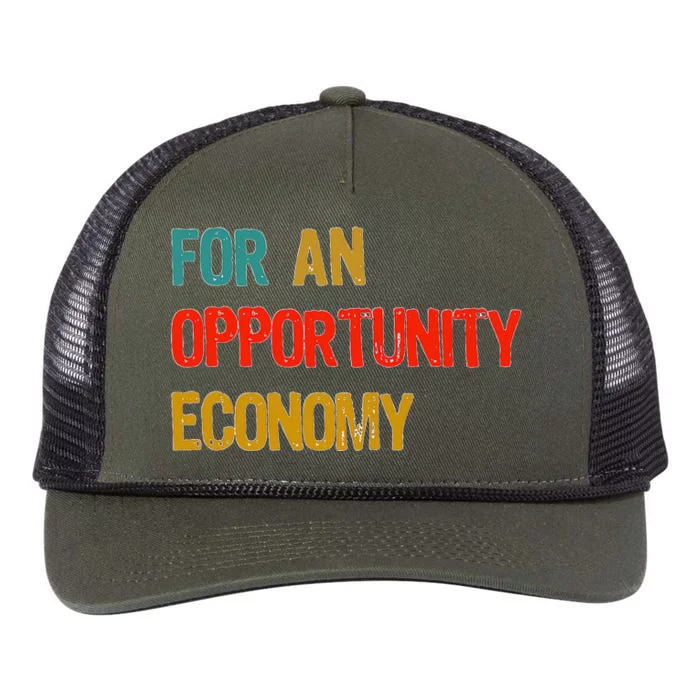 Kamala Harris For An Opportunity Economy Election Retro Rope Trucker Hat Cap