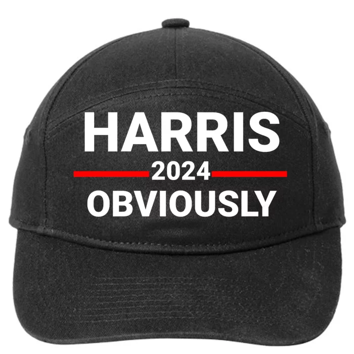 Kamala Harris For President Obviously Harris 2024 Obviously 7-Panel Snapback Hat