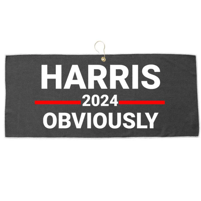 Kamala Harris For President Obviously Harris 2024 Obviously Large Microfiber Waffle Golf Towel