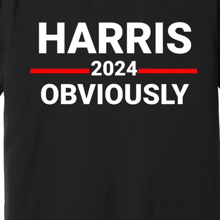 Kamala Harris For President Obviously Harris 2024 Obviously Premium T-Shirt