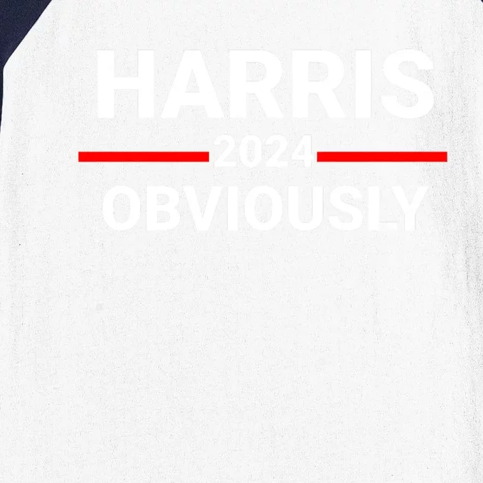 Kamala Harris For President Obviously Harris 2024 Obviously Baseball Sleeve Shirt