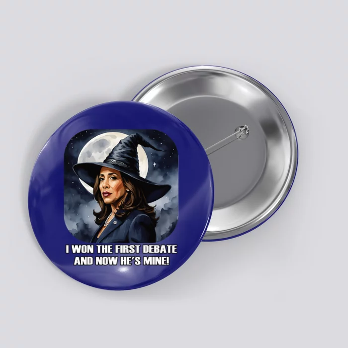 Kamala Harris Funny Debate Election 2024 Won Witch Spell Button